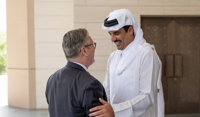 HH the Amir and UK Prime Minister Hold High Level Talks on Regional Security